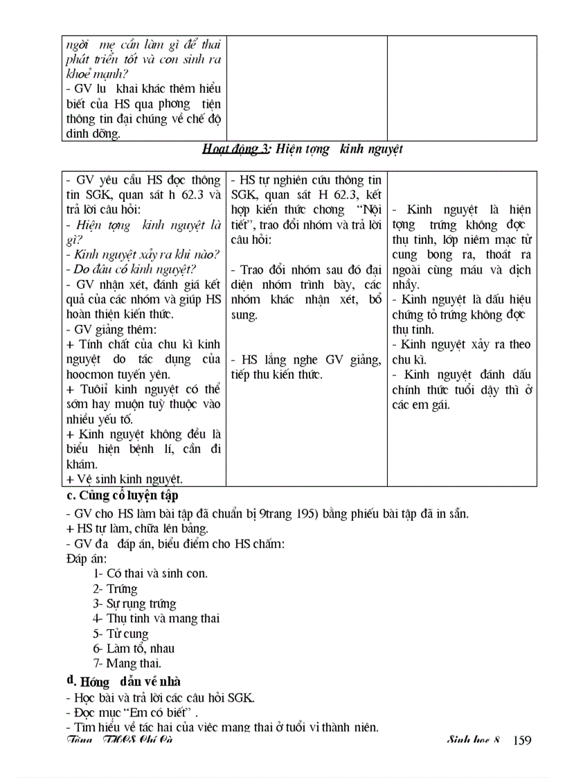 image for page Giao an sinh 8 3 cot theo chuan