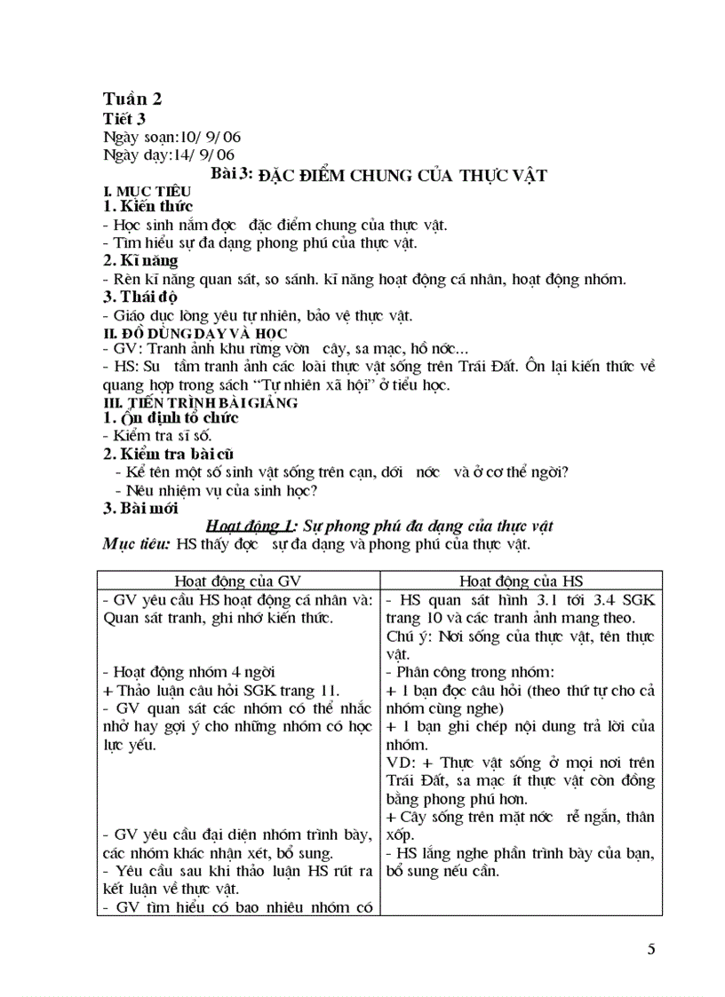 image for page Giao an sinh hoc 6 70 tiet