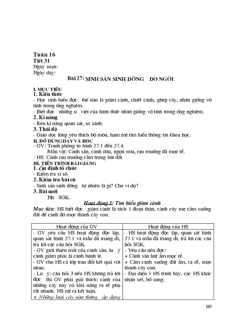 image for page Giao an sinh hoc 6 70 tiet