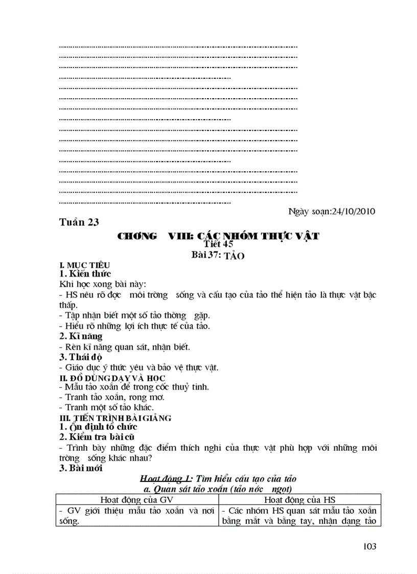 image for page Giao an sinh hoc 6 70 tiet