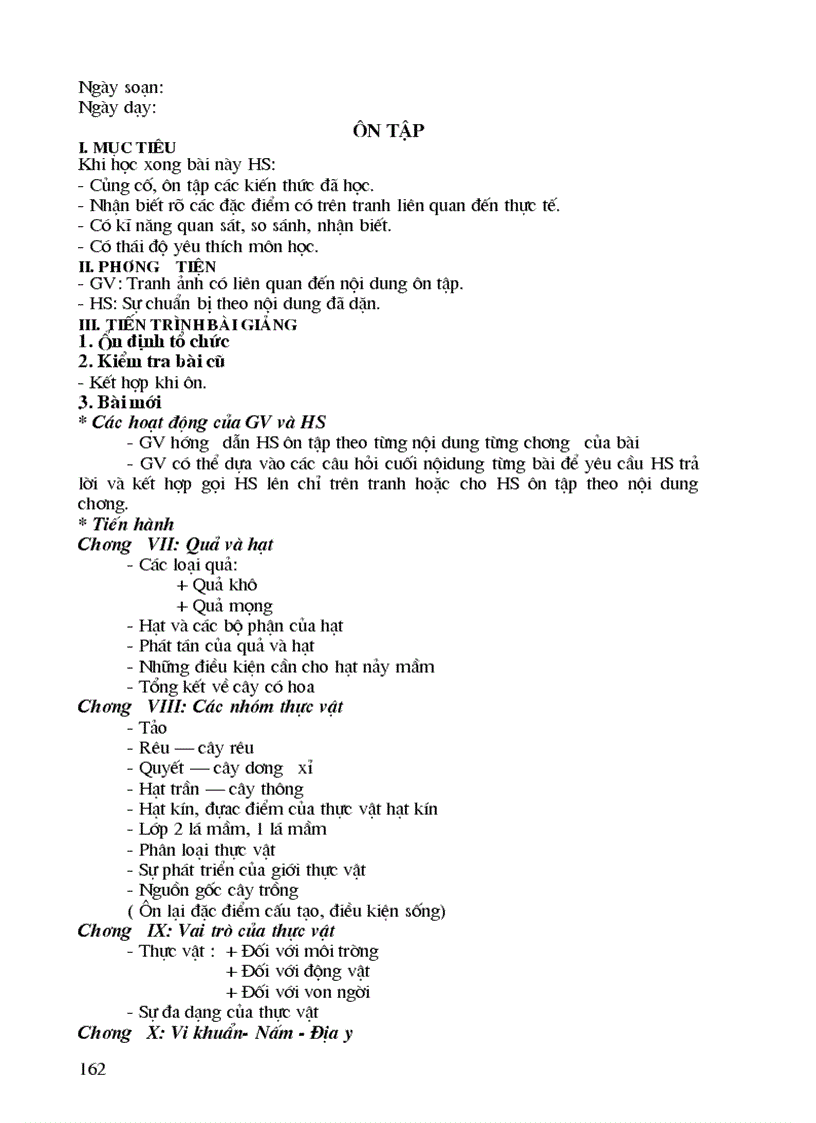 image for page Giao an sinh hoc 6 70 tiet