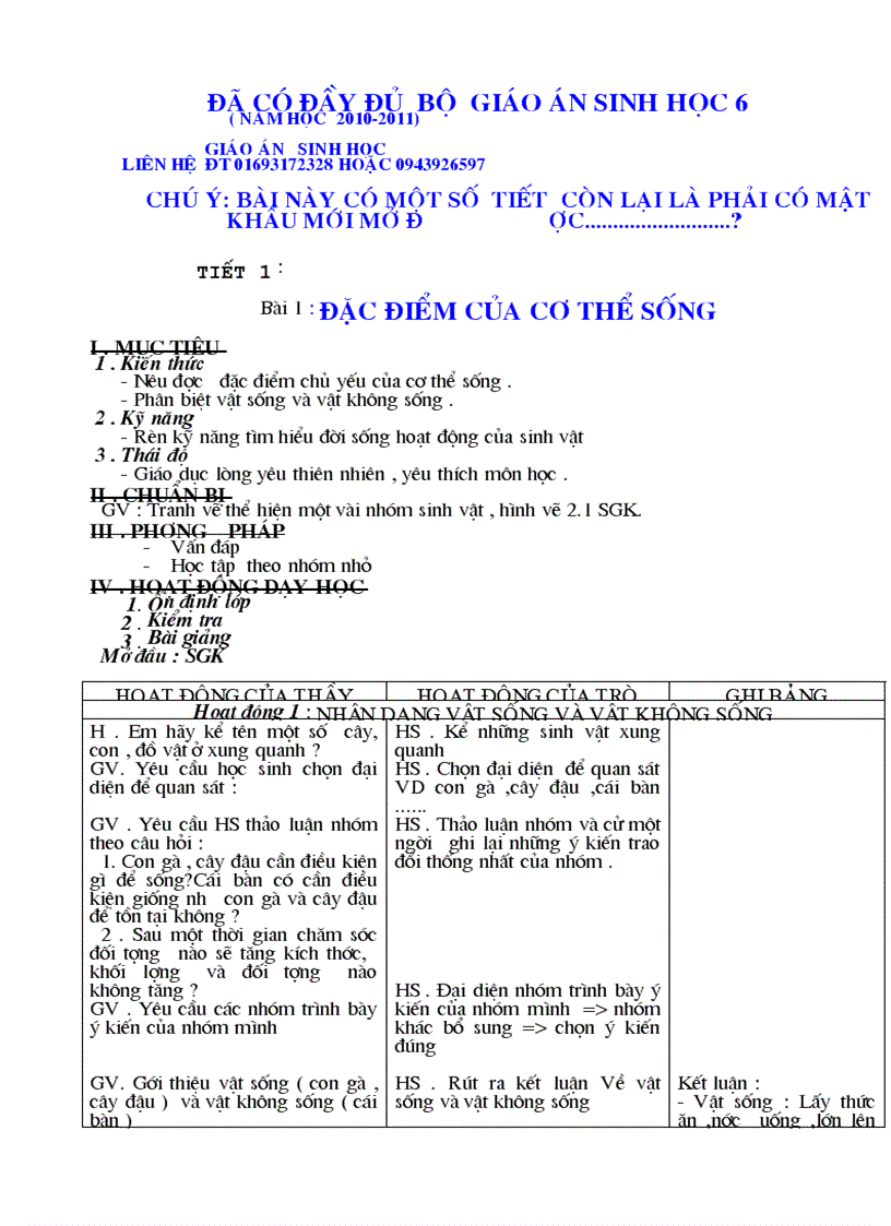 image for page Giáo án Sinh học 6 cả năm chuẩn KTKN 3 cột