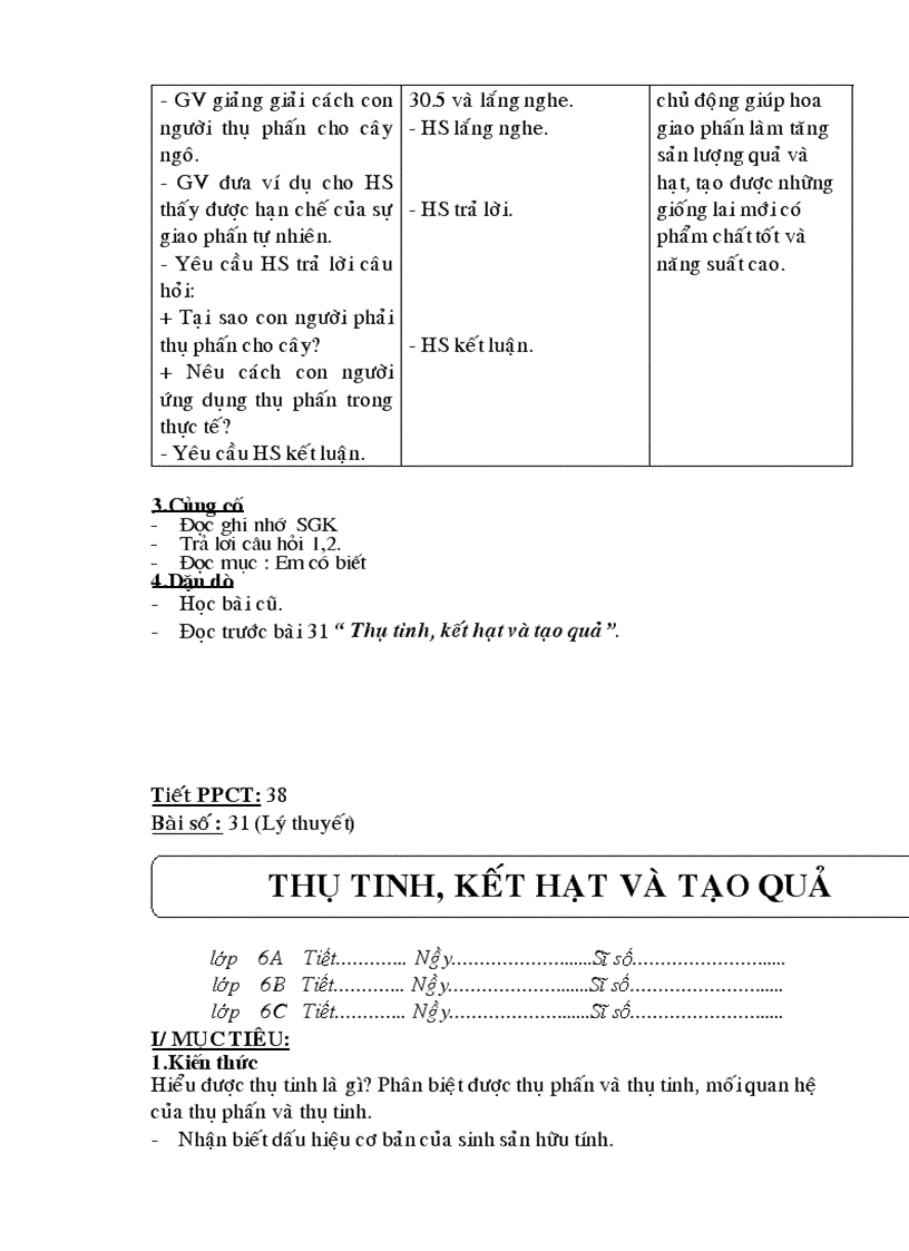 image for page Giáo án Sinh học 6 chuẩn mới 2011