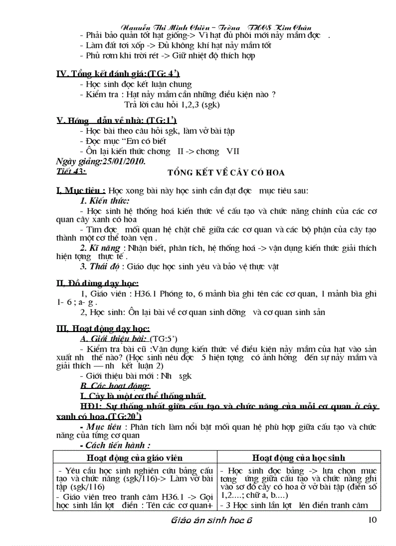 image for page Giáo án Sinh học 6 đầy đủ