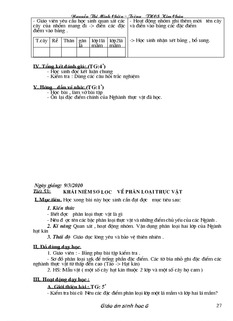 image for page Giáo án Sinh học 6 đầy đủ