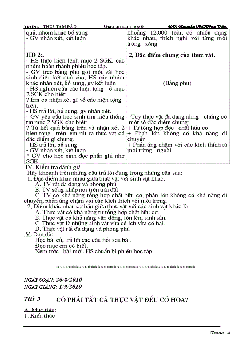 image for page Giáo án Sinh học 6 hay