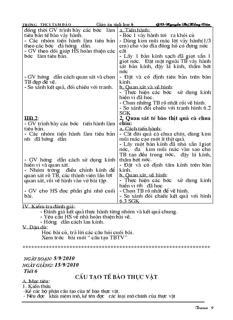 image for page Giáo án Sinh học 6 hay