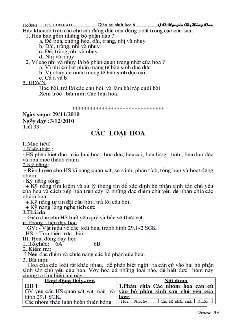 image for page Giáo án Sinh học 6 hay