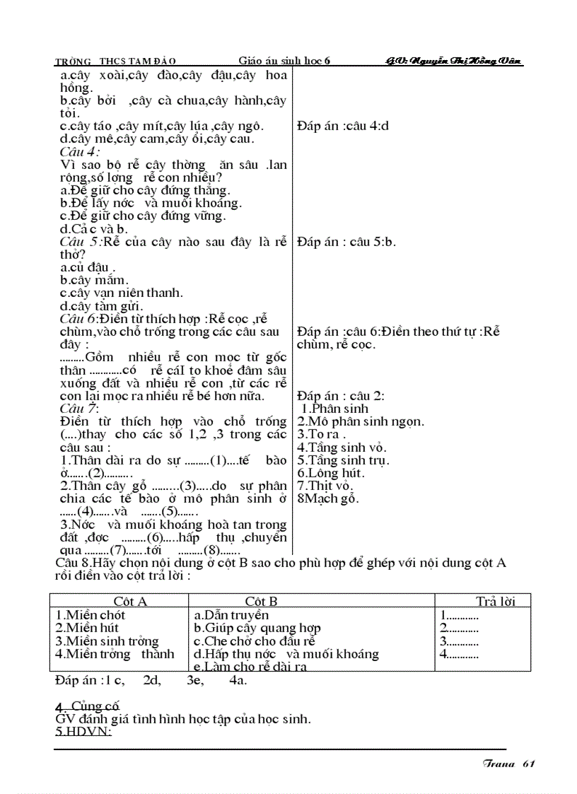 image for page Giáo án Sinh học 6 hay