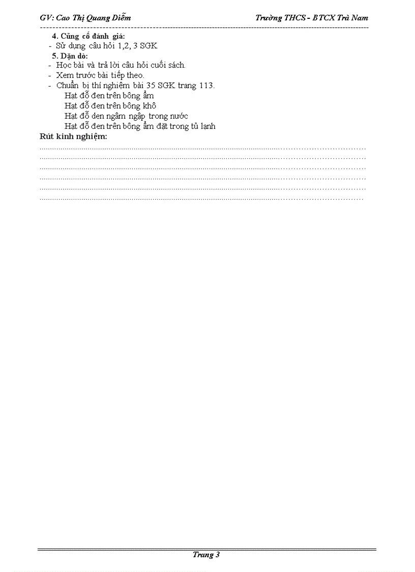 image for page Giáo án Sinh Học 6 kì 2 chuẩn KTKN