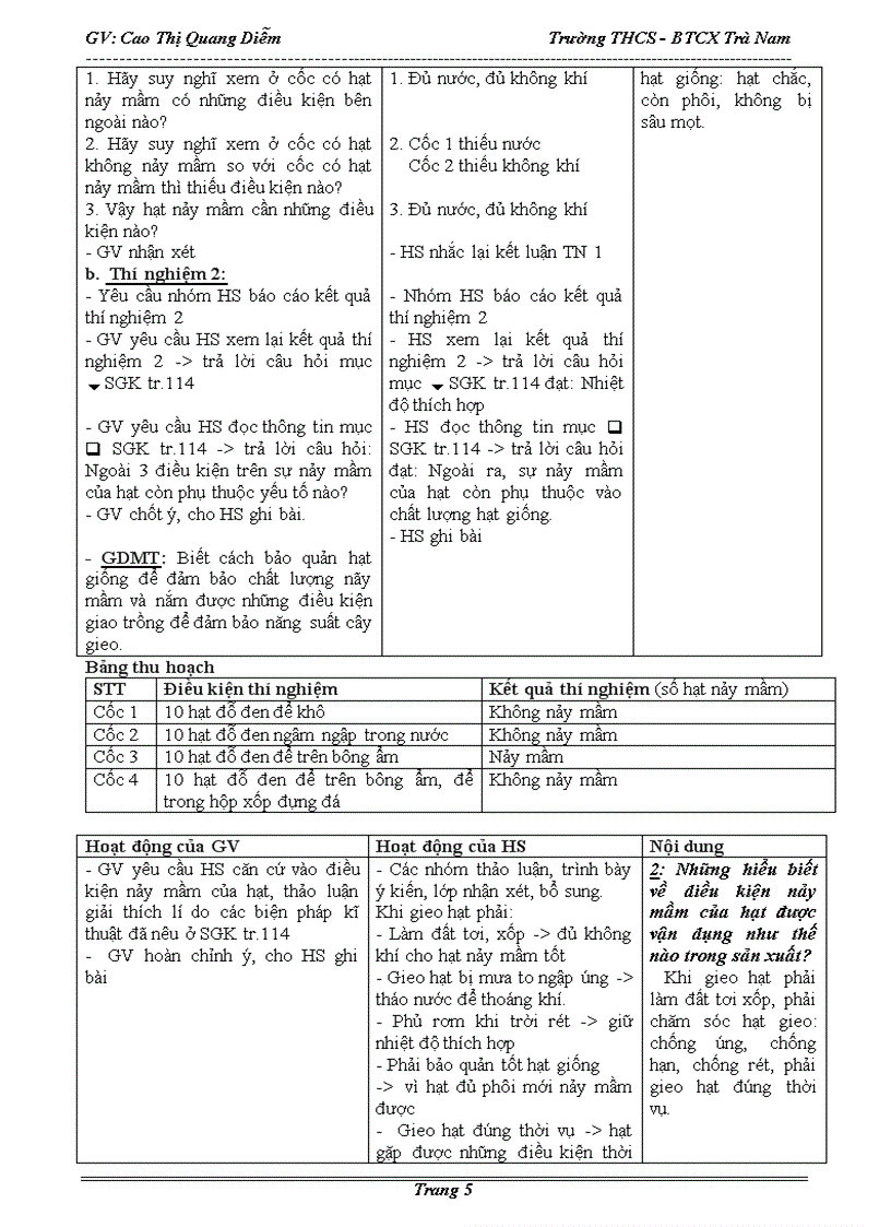 image for page Giáo án Sinh Học 6 kì 2 chuẩn KTKN