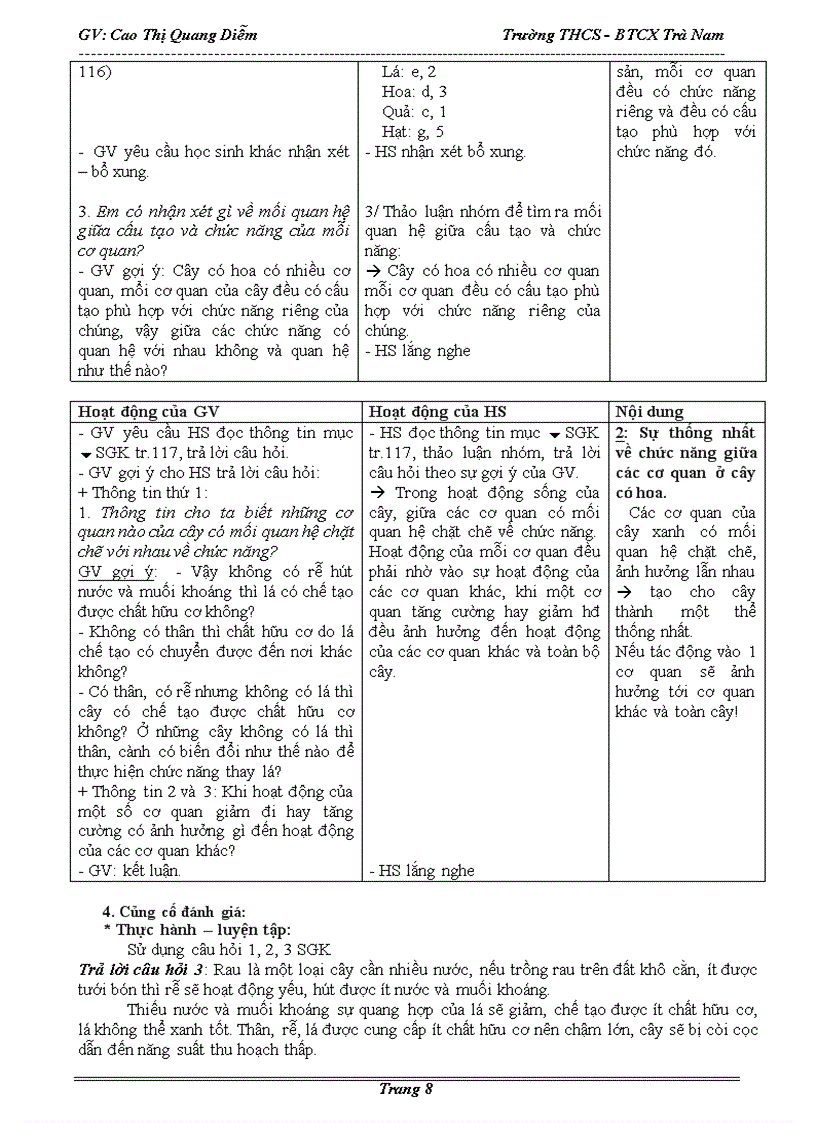 image for page Giáo án Sinh Học 6 kì 2 chuẩn KTKN