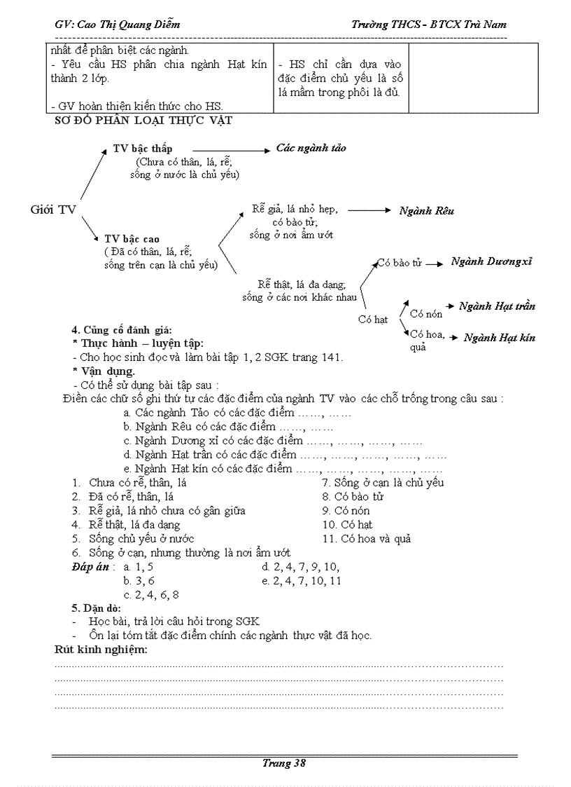image for page Giáo án Sinh Học 6 kì 2 chuẩn KTKN