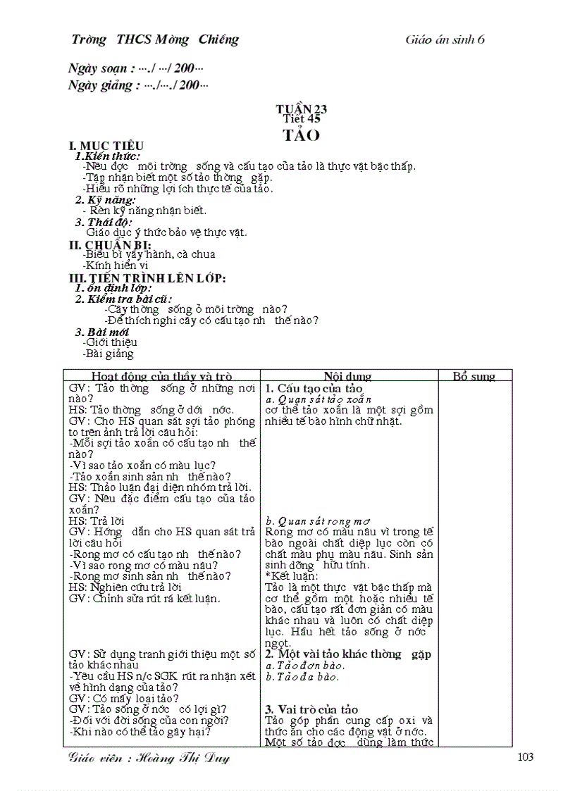 image for page Giáo án Sinh học 6 Kỳ 2 chuẩn