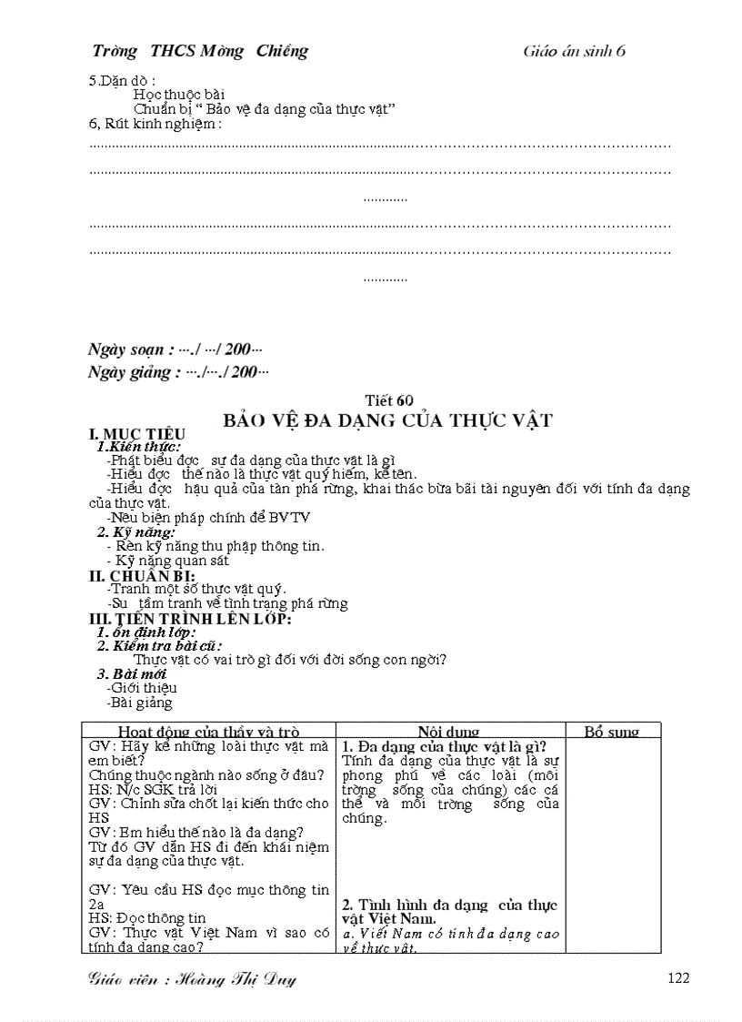 image for page Giáo án Sinh học 6 Kỳ 2 chuẩn