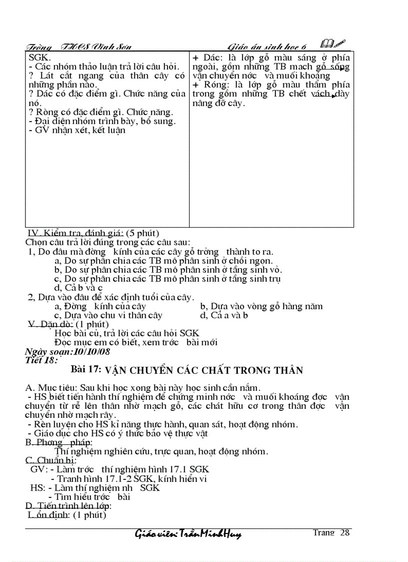 image for page Giáo án sinh học 6 kỳ I