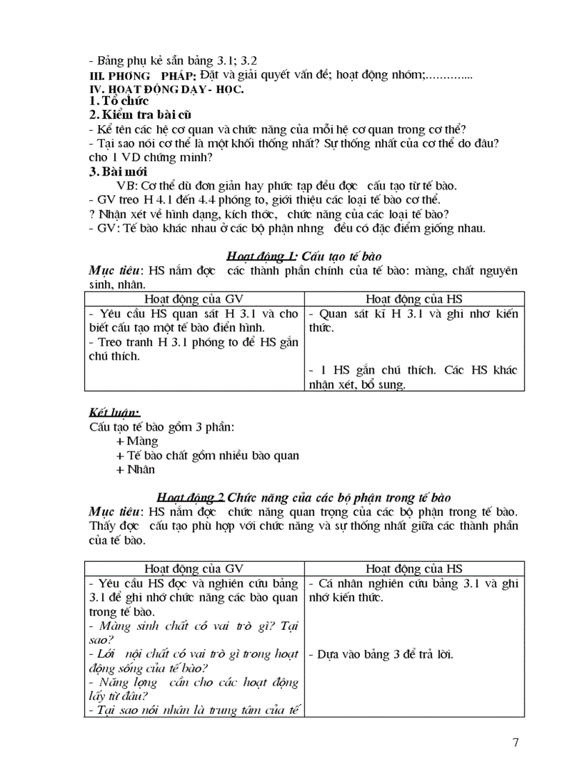 image for page Giao an sinh hoc 8 70 tiet