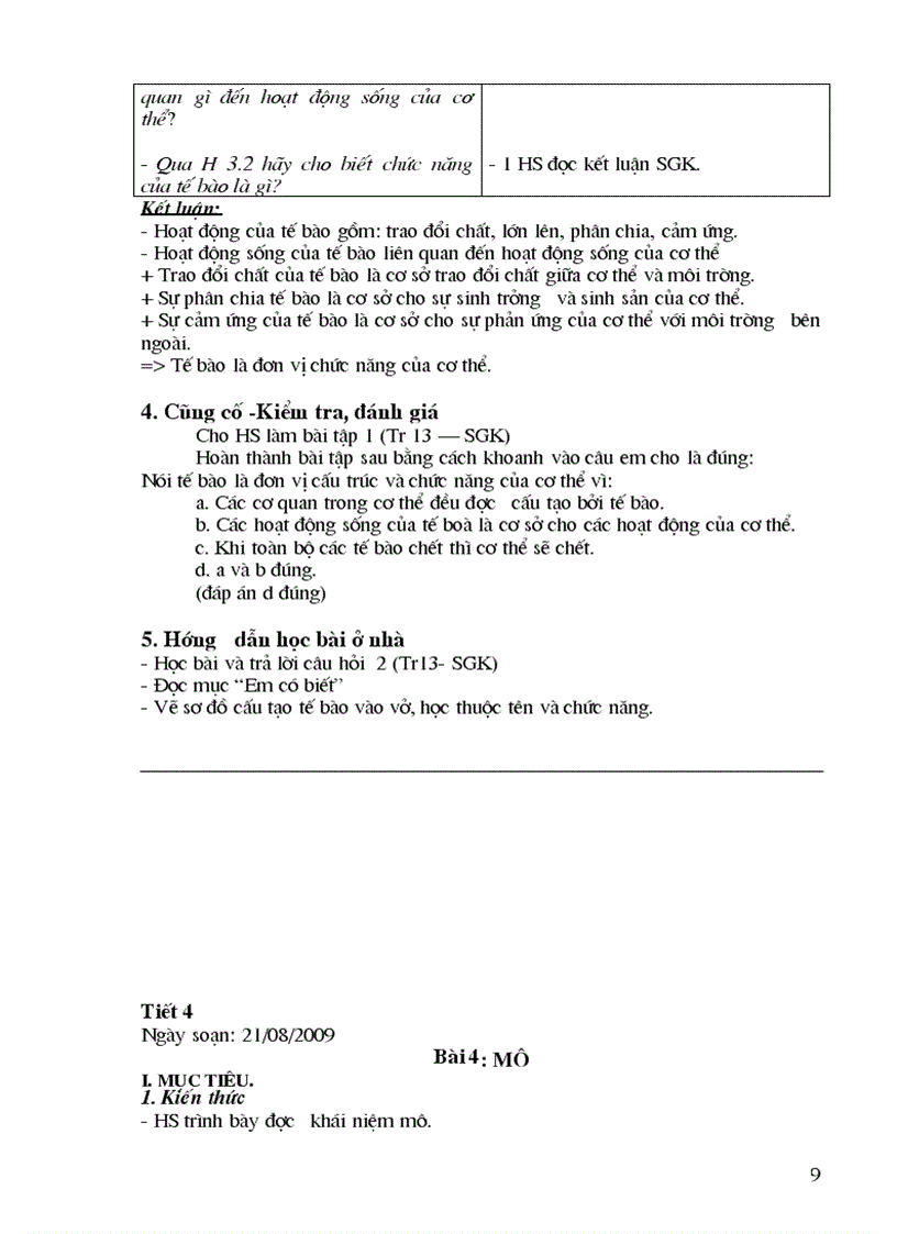 image for page Giao an sinh hoc 8 70 tiet