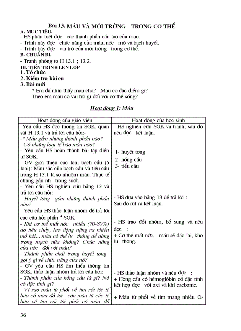 image for page Giao an sinh hoc 8 70 tiet