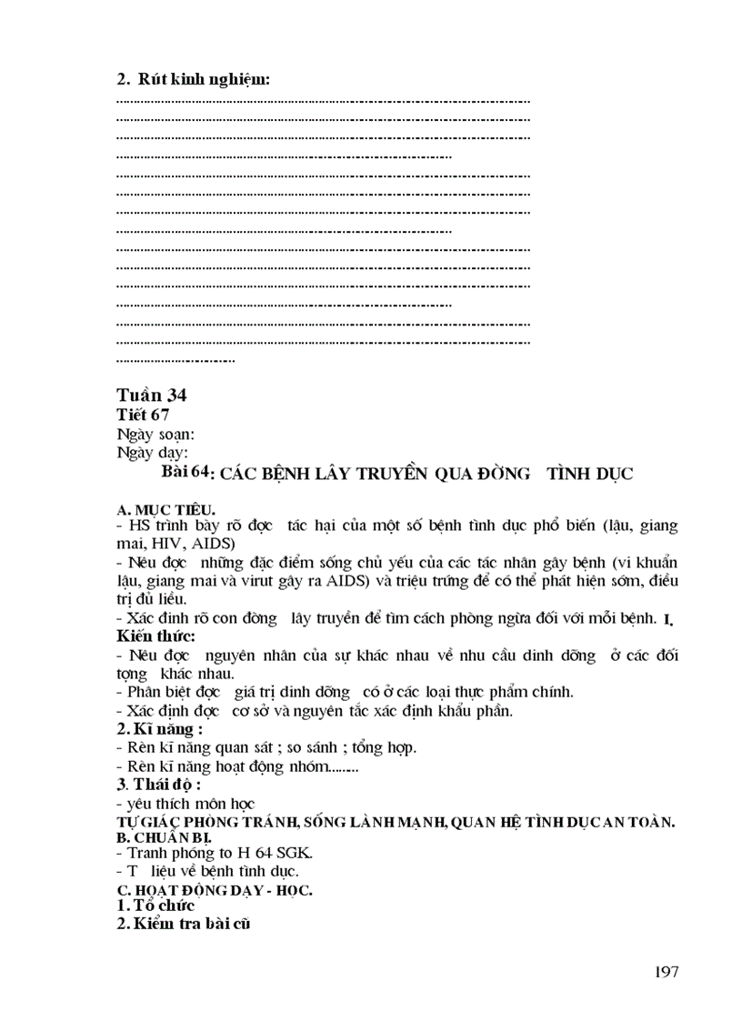 image for page Giao an sinh hoc 8 70 tiet