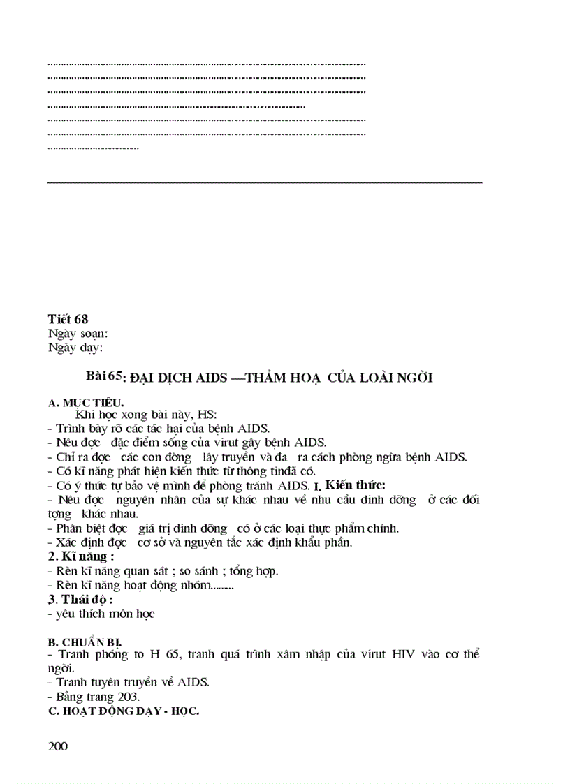 image for page Giao an sinh hoc 8 70 tiet