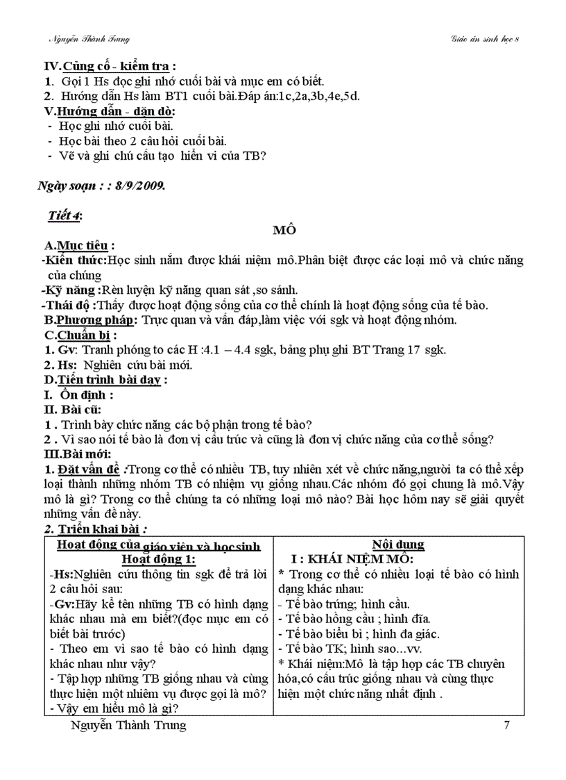 image for page Giao an sinh hoc 8 theo cktkn