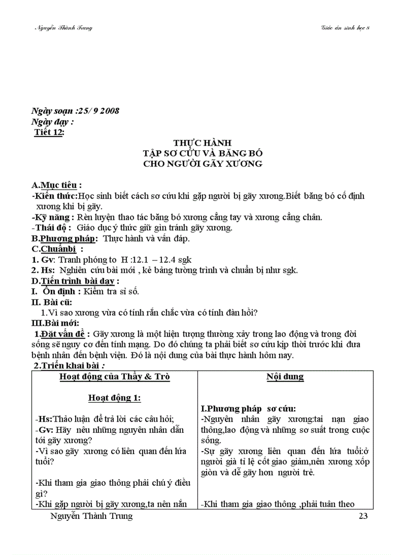 image for page Giao an sinh hoc 8 theo cktkn