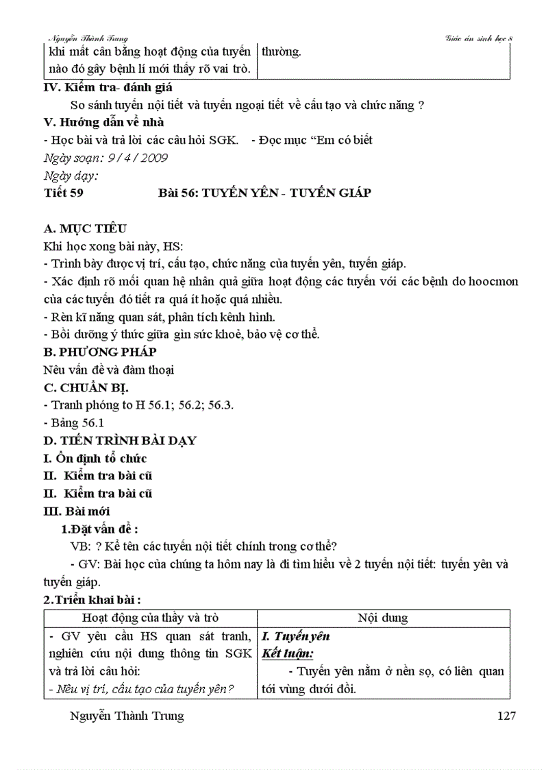 image for page Giao an sinh hoc 8 theo cktkn