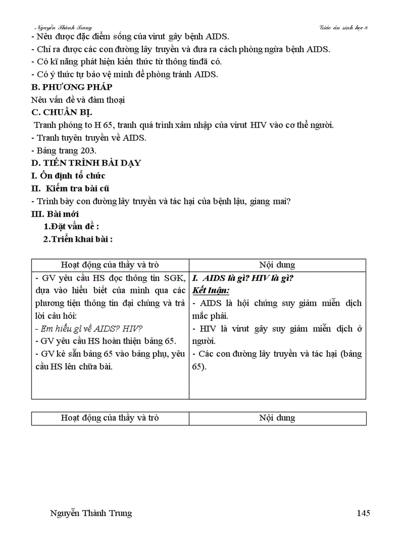 image for page Giao an sinh hoc 8 theo cktkn