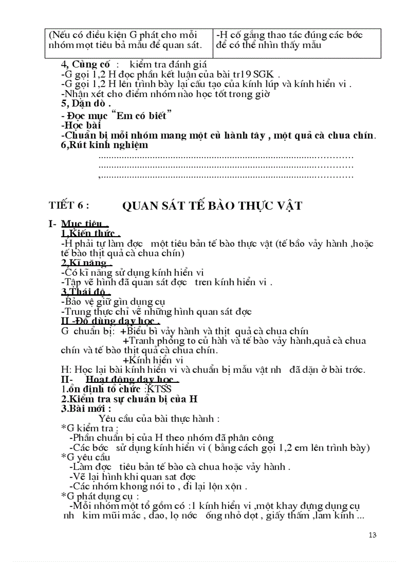 image for page Giáo án Sinh học lớp 6 từ tiết 1 64