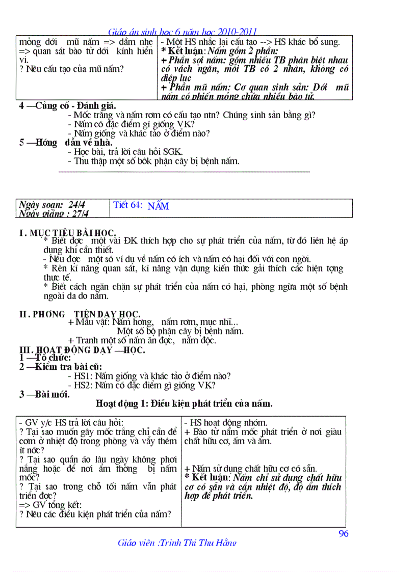 image for page Giáo án sinh theo chuan kt