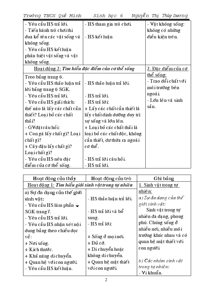 Giao an sinh hoc 6 3 cot ca nam 2010 2011