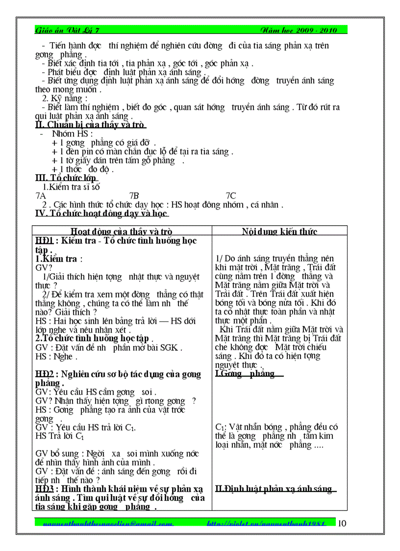 image for page Giao an vat li 7