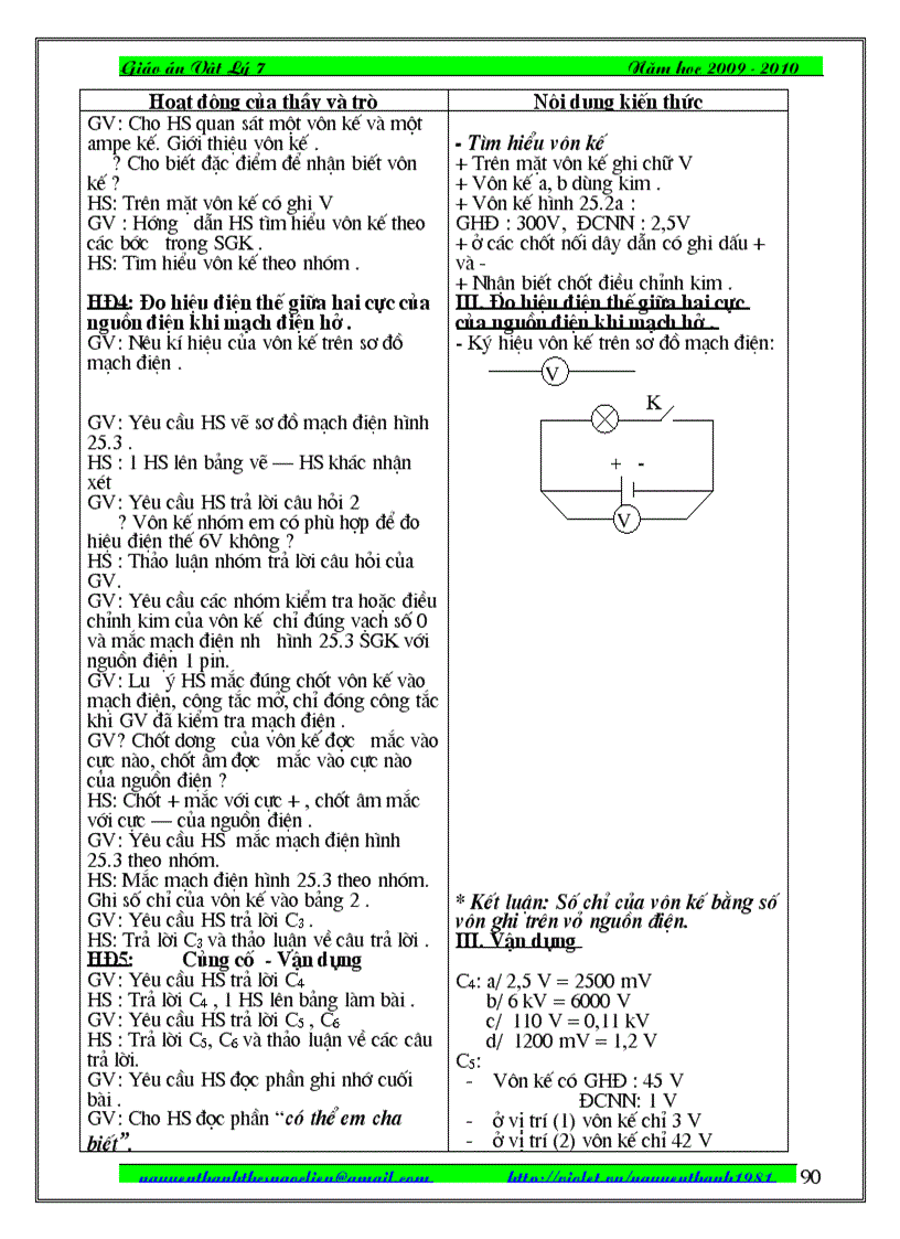 image for page Giao an vat li 7