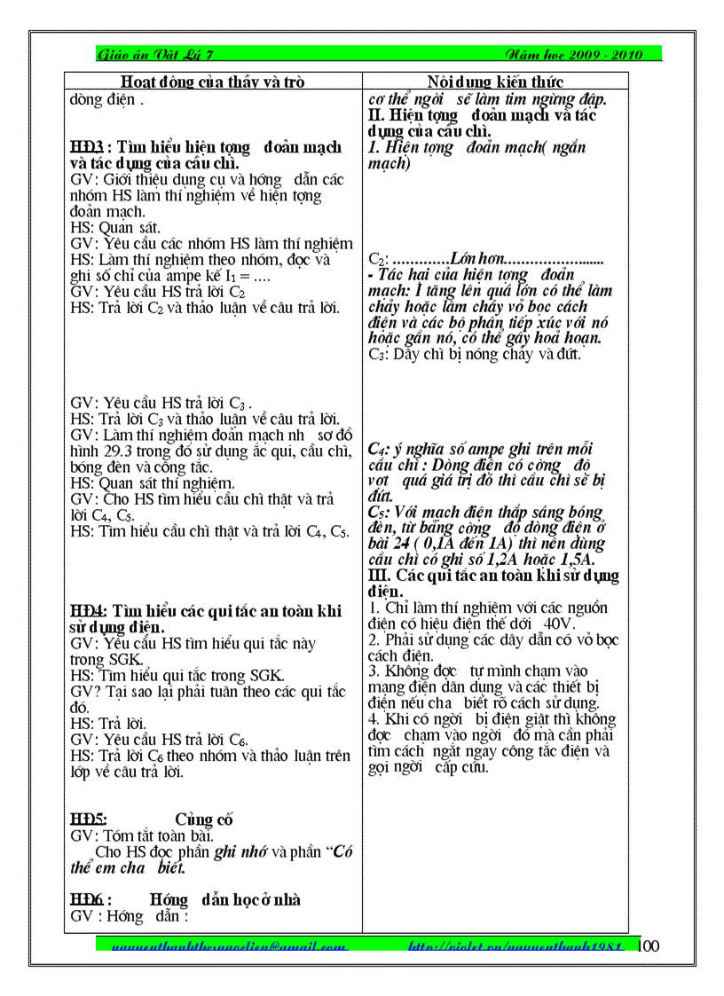 image for page Giao an vat li 7