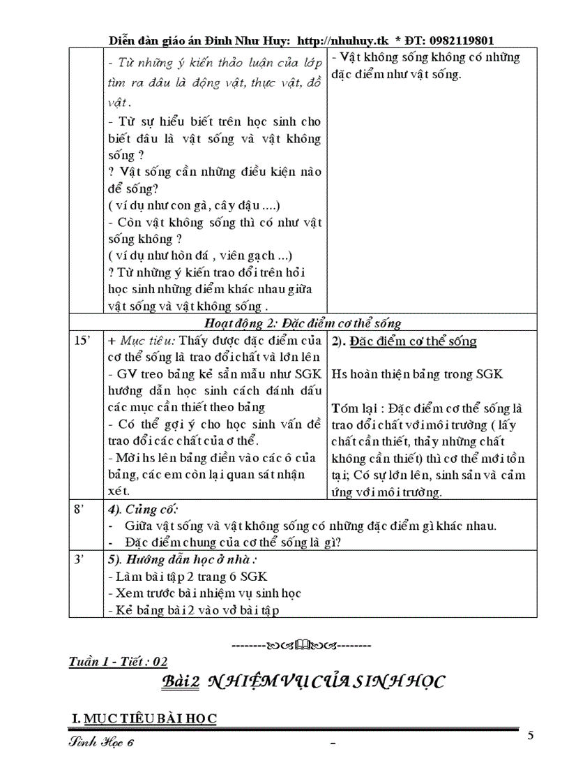 image for page Giao an sinh hoc lop 6 du bo rar