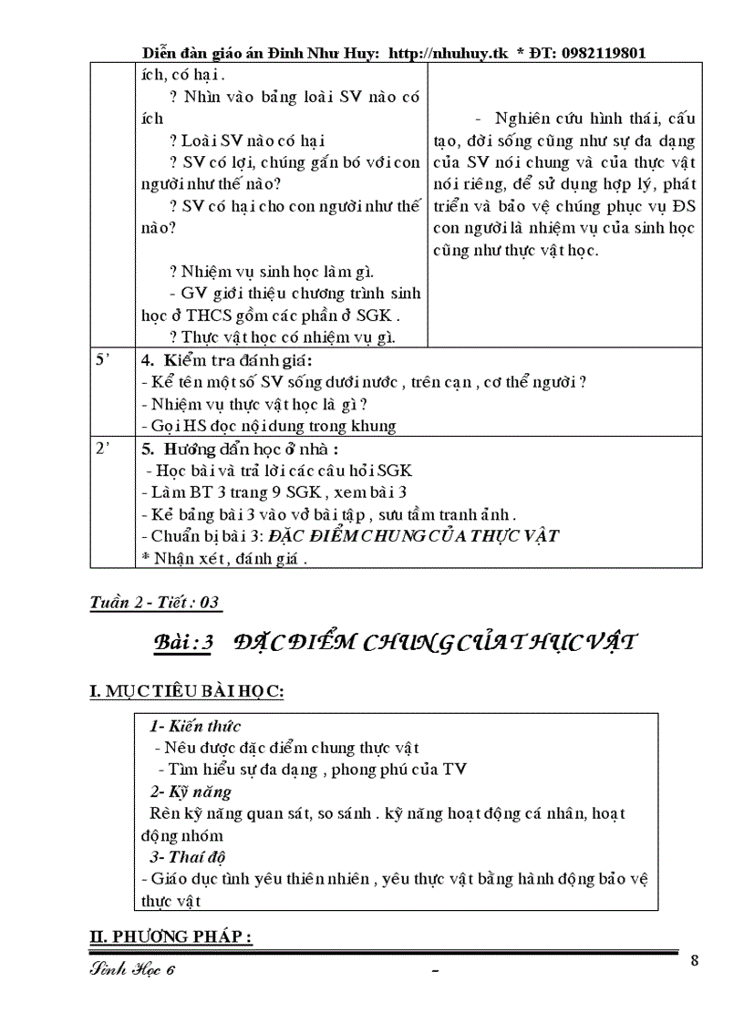 image for page Giao an sinh hoc lop 6 du bo rar