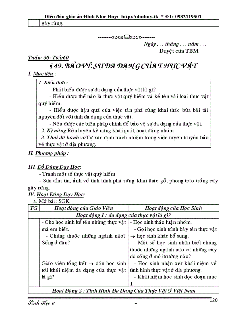 image for page Giao an sinh hoc lop 6 du bo rar