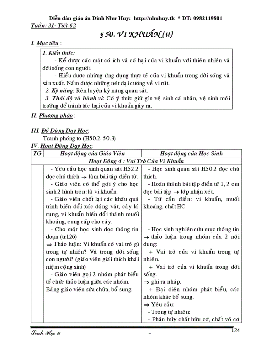 image for page Giao an sinh hoc lop 6 du bo rar