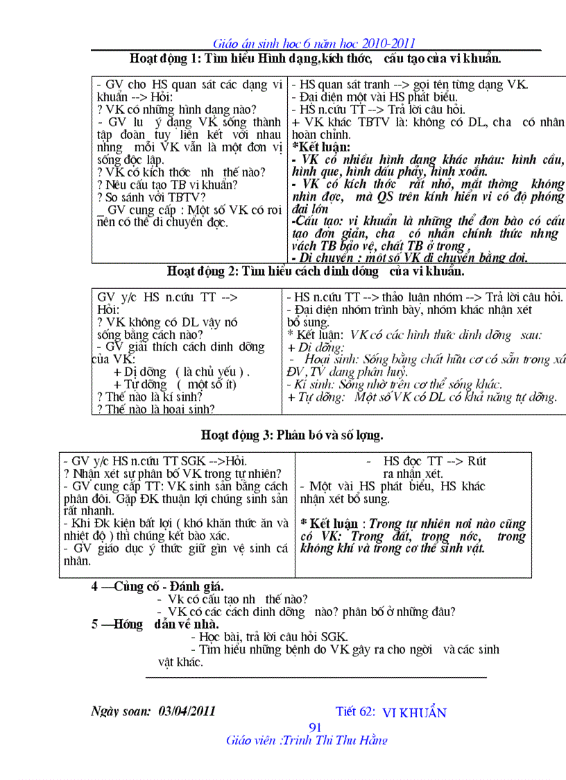 image for page Sinh 6 theo chuẩn kt