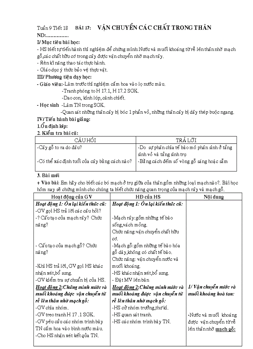 image for page Sinh 6 chuong III 3 cot hay va chuan