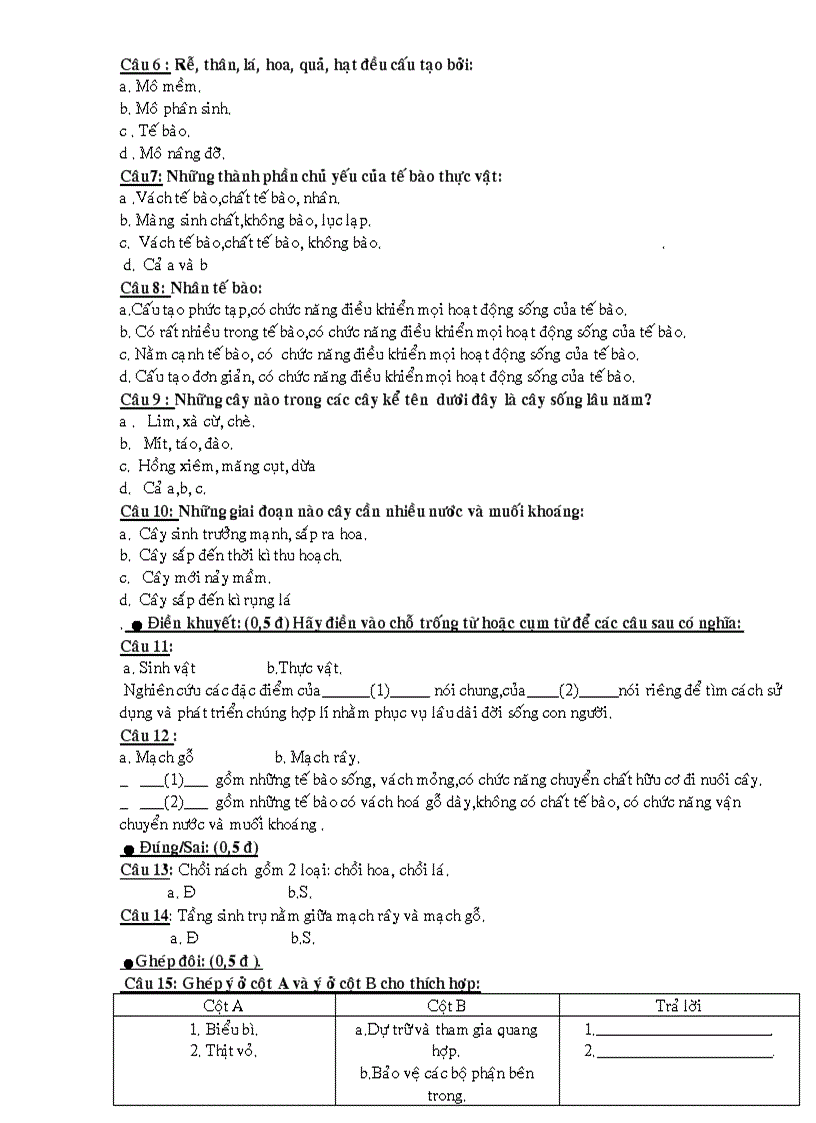 image for page Sinh 6 chuong III 3 cot hay va chuan