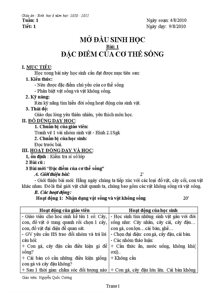 image for page Sinh 6 theo chuan kien thuc hay lam