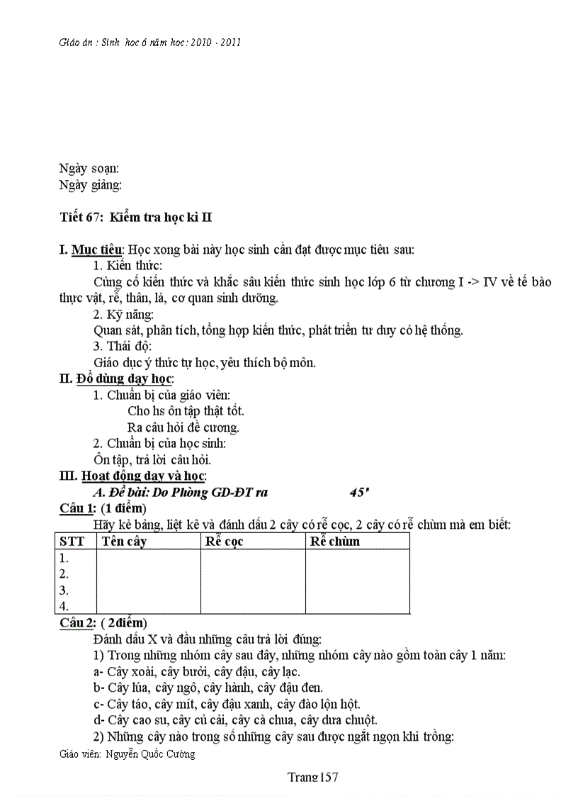 image for page Sinh 6 theo chuan kien thuc hay lam