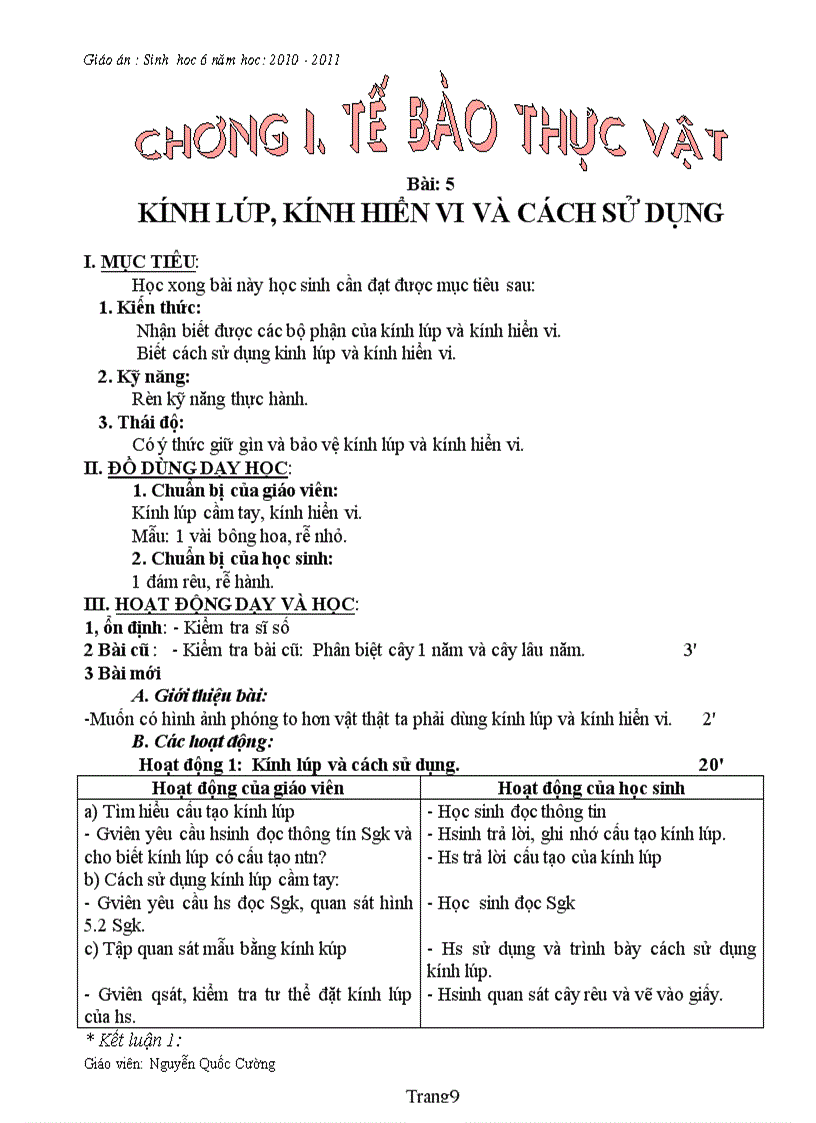 image for page Sinh 6 theo chuan kt 1