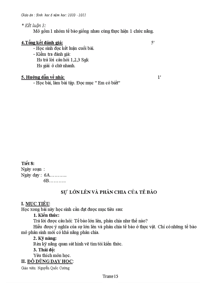 image for page Sinh 6 theo chuan kt 1