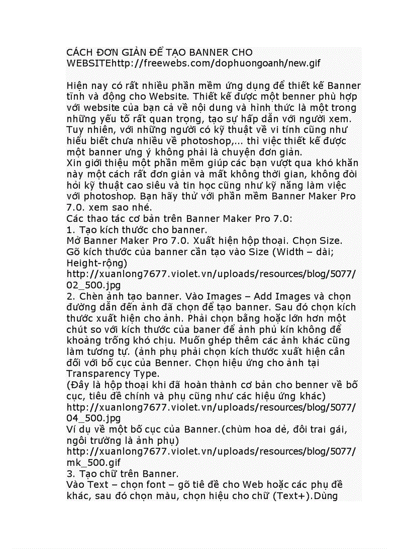 image for page Tạo banner