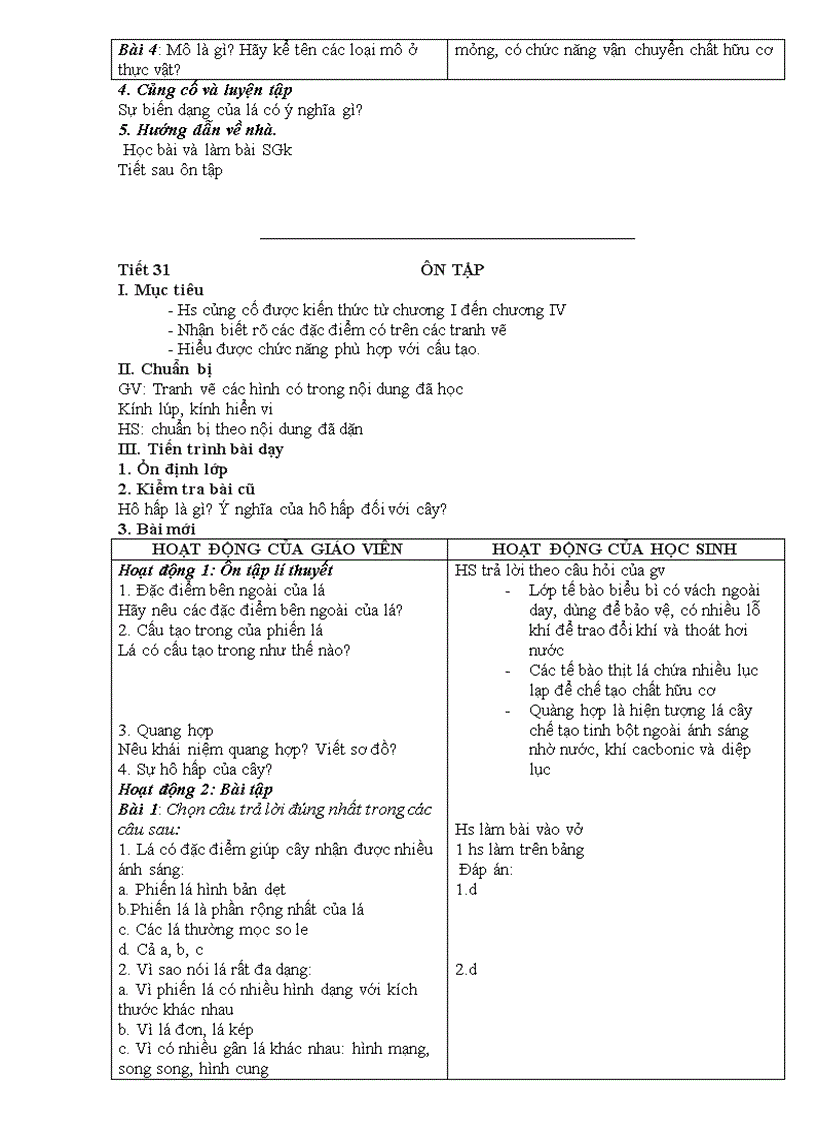 image for page Tiet 30 31 sinh hoc 6