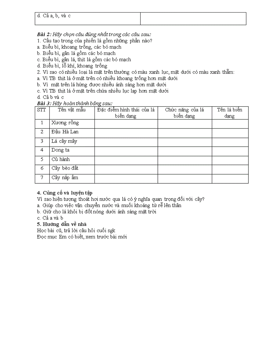 image for page Tiet 30 31 sinh hoc 6