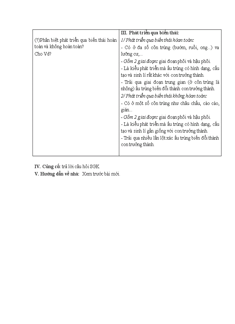 image for page Bài 39 Sinh Trưởng và phát triển ở ĐV